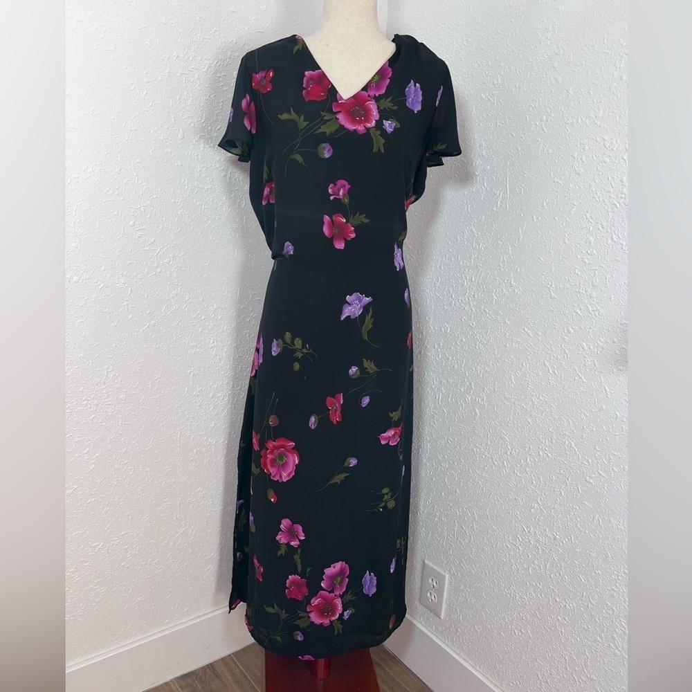 VNTG Mint Julep Floral Maxi Dress‎